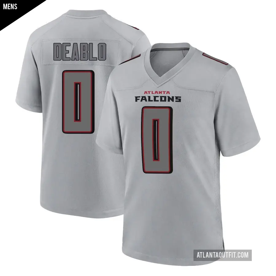 Men's Atlanta Falcons ＃0 Divine Deablo Gray Game Atmosphere Fashion Jersey