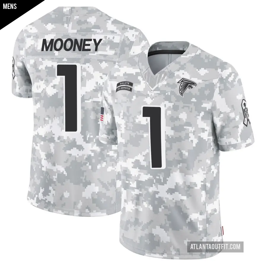 Men's Atlanta Falcons ＃1 Darnell Mooney Arctic Camo Limited 2024 Salute to Service Jersey