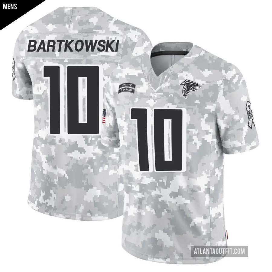 Men's Atlanta Falcons ＃10 Steve Bartkowski Arctic Camo Limited 2024 Salute to Service Jersey