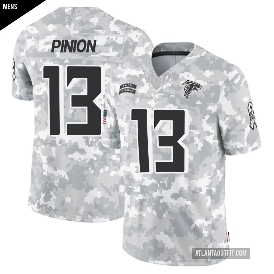 Men's Atlanta Falcons ＃13 Bradley Pinion Arctic Camo Limited 2024 Salute to Service Jersey