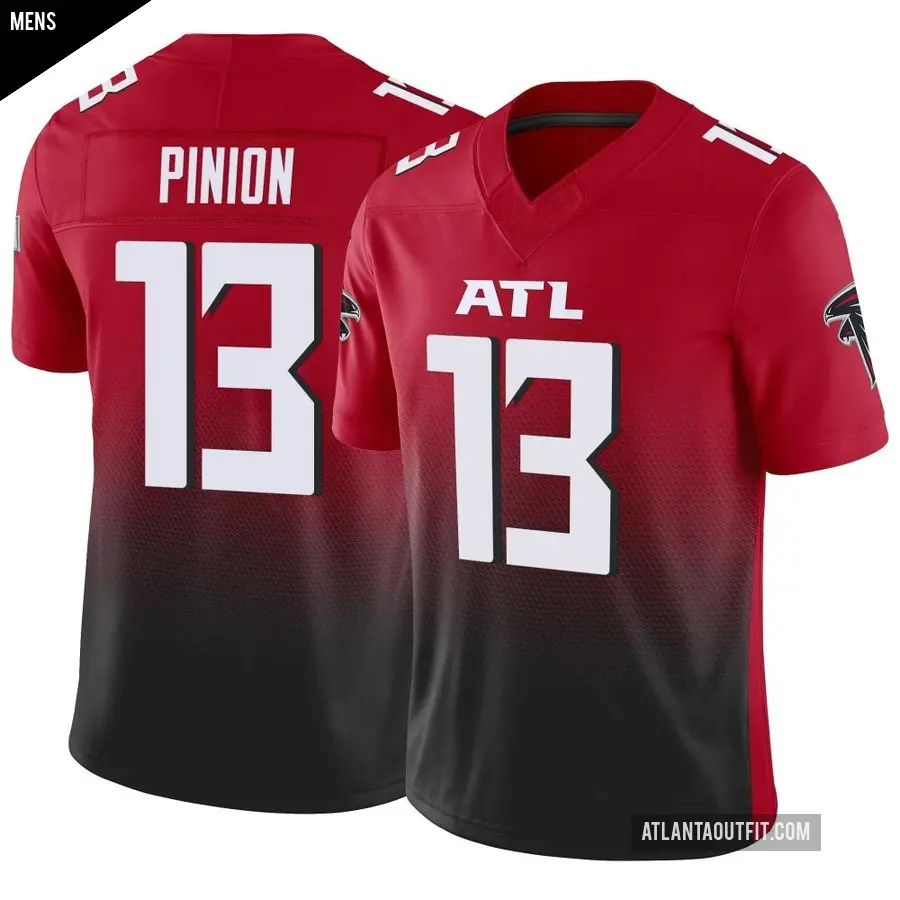 Men's Atlanta Falcons ＃13 Bradley Pinion Red Limited Vapor F.U.S.E. Jersey