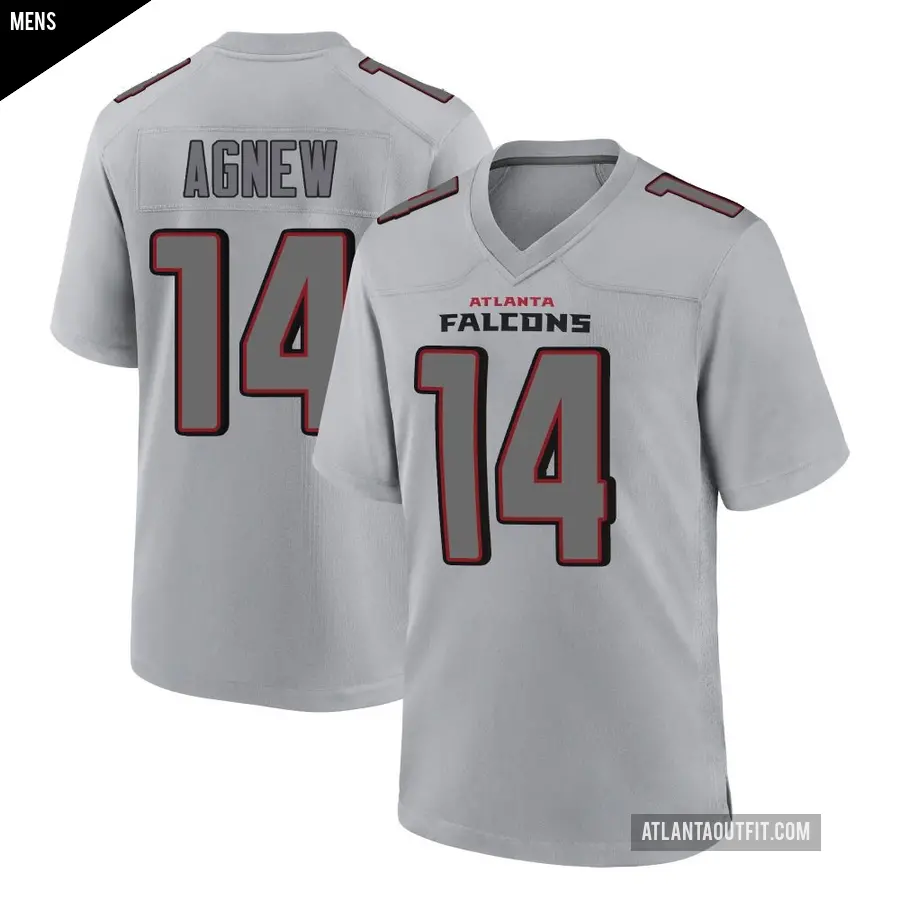Men's Atlanta Falcons ＃14 Jamal Agnew Gray Game Atmosphere Fashion Jersey