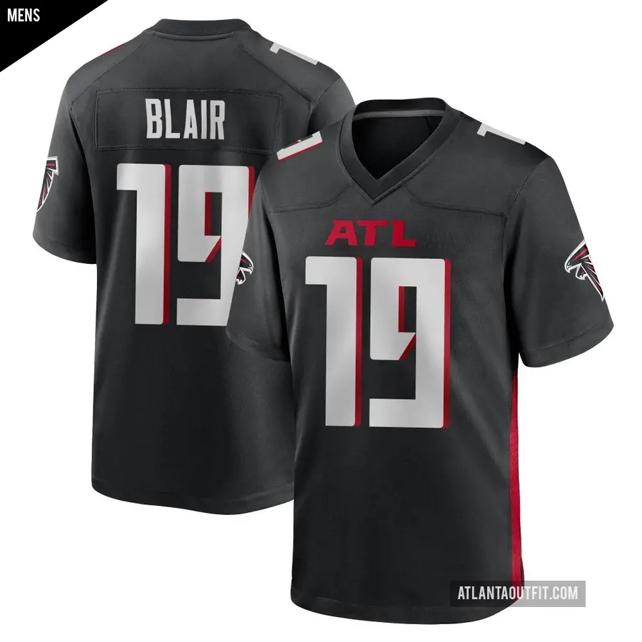 Men's Atlanta Falcons ＃19 Chris Blair Black Game Alternate Jersey