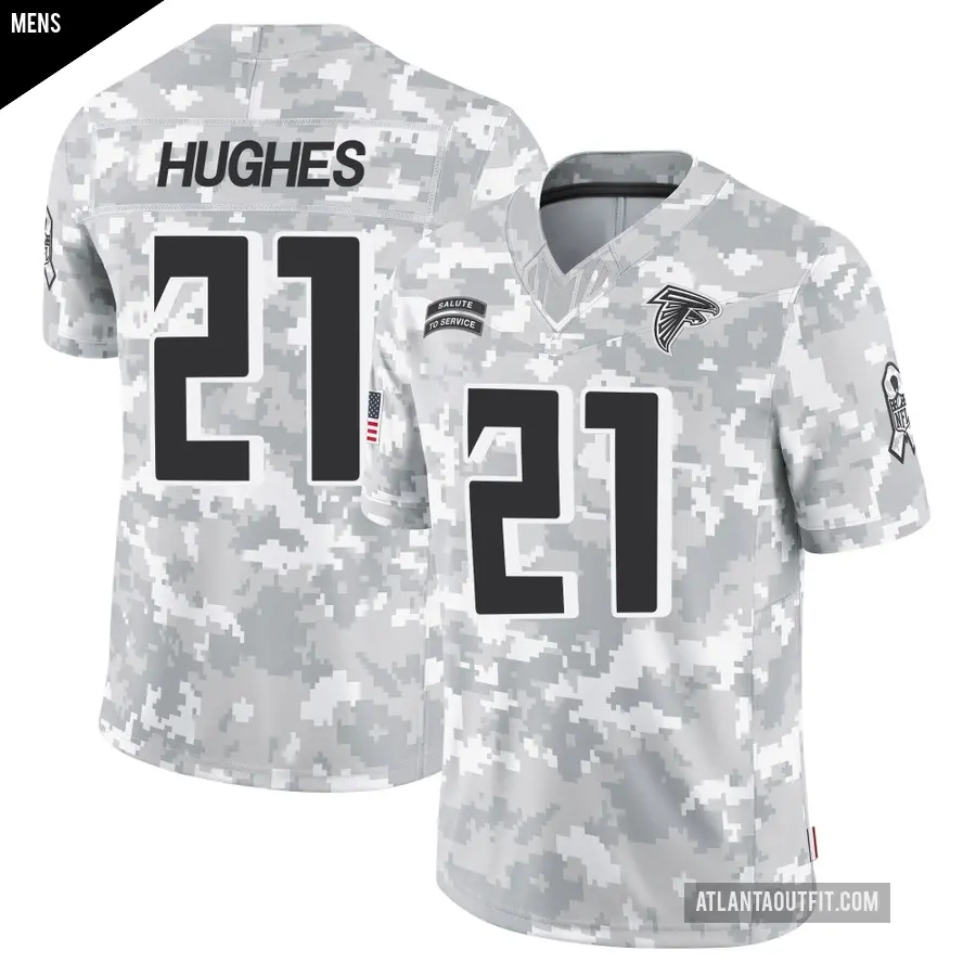 Men's Atlanta Falcons ＃21 Mike Hughes Arctic Camo Limited 2024 Salute to Service Jersey