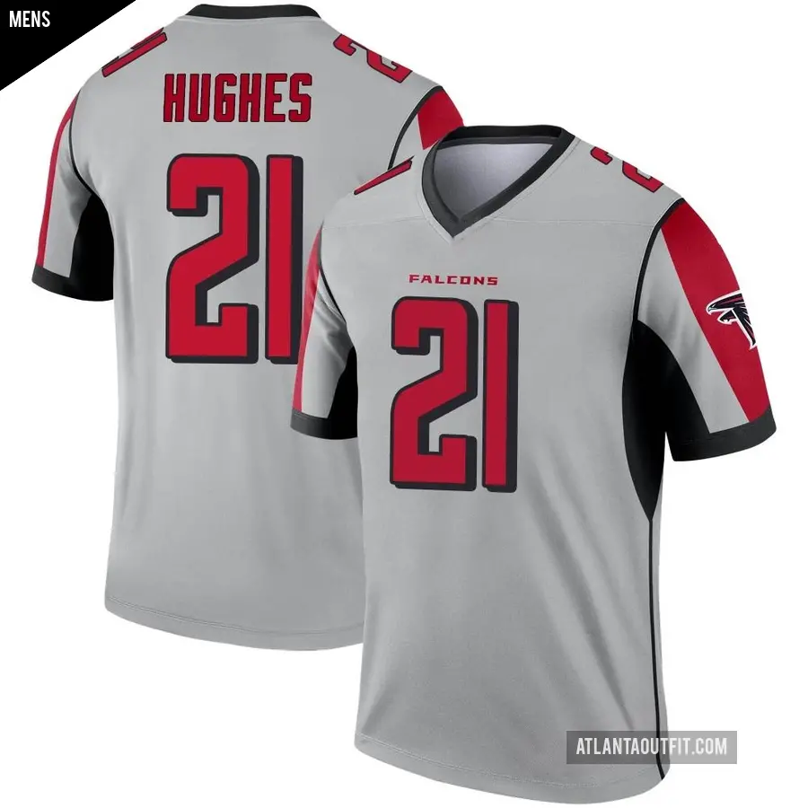 Men's Atlanta Falcons ＃21 Mike Hughes Legend Inverted Silver Jersey