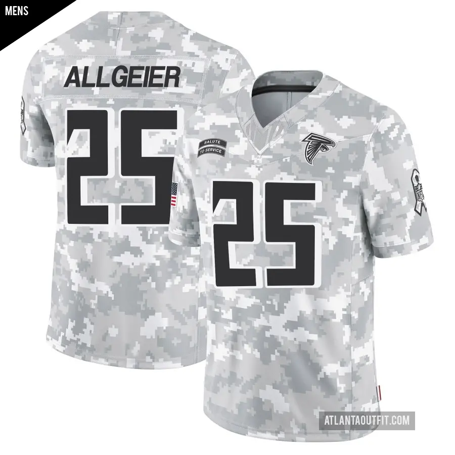 Men's Atlanta Falcons ＃25 Tyler Allgeier Arctic Camo Limited 2024 Salute to Service Jersey