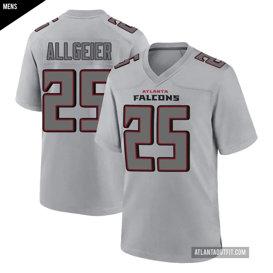 Men's Atlanta Falcons ＃25 Tyler Allgeier Gray Game Atmosphere Fashion Jersey