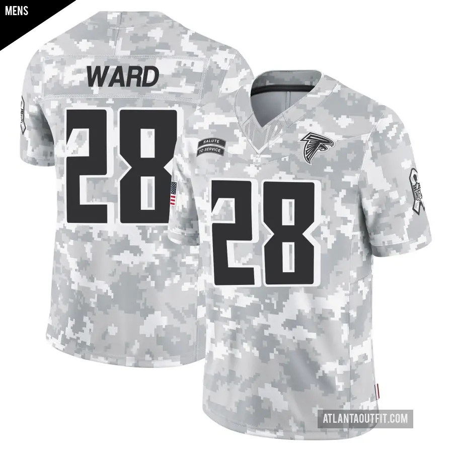 Men's Atlanta Falcons ＃28 Terron Ward Arctic Camo Limited 2024 Salute to Service Jersey