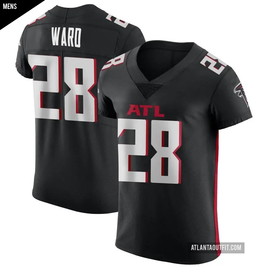 Men's Atlanta Falcons ＃28 Terron Ward Black Elite Alternate Jersey
