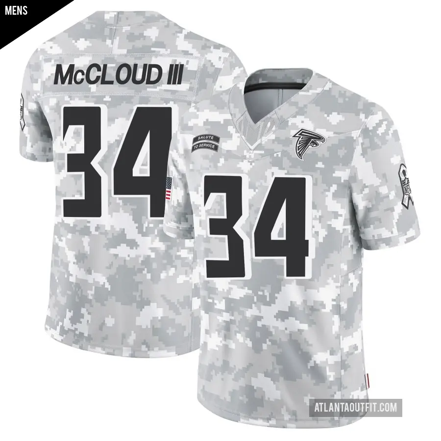 Men's Atlanta Falcons ＃34 Ray-Ray McCloud III Arctic Camo Limited 2024 Salute to Service Jersey