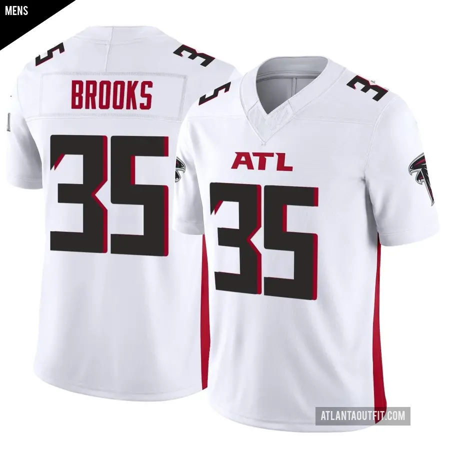 Men's Atlanta Falcons ＃35 Natrone Brooks White Limited Vapor F.U.S.E. Jersey