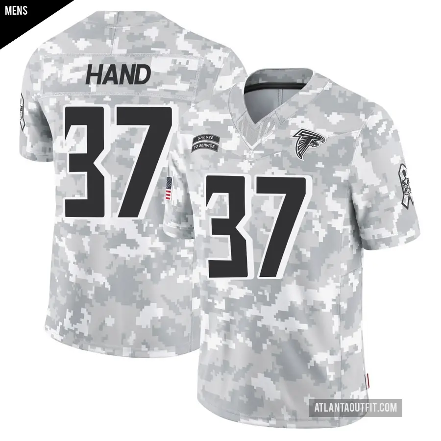 Men's Atlanta Falcons ＃37 Harrison Hand Arctic Camo Limited 2024 Salute to Service Jersey