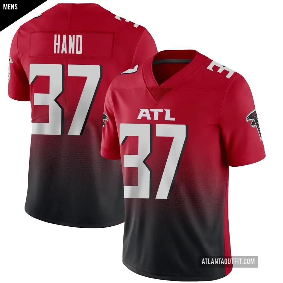 Men's Atlanta Falcons ＃37 Harrison Hand Red Limited Vapor 2nd Alternate Jersey