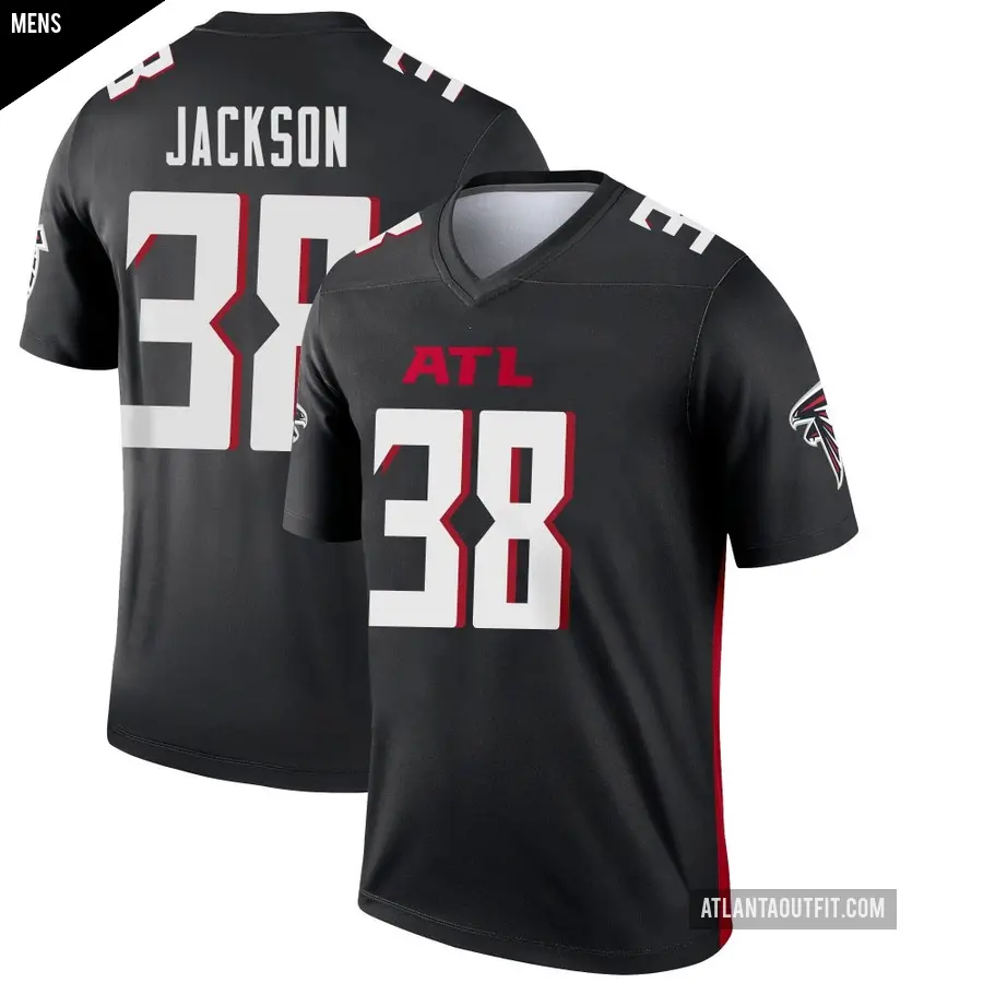 Men's Atlanta Falcons ＃38 Lamar Jackson Black Legend Jersey