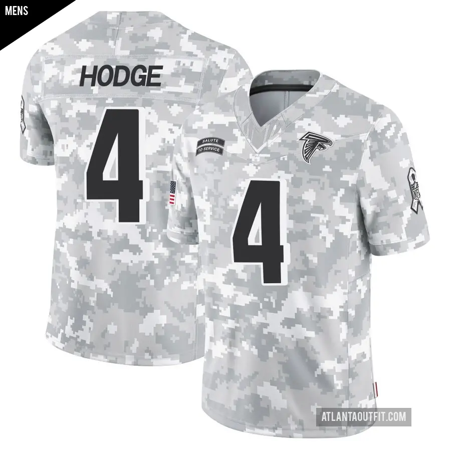 Men's Atlanta Falcons ＃4 KhaDarel Hodge Arctic Camo Limited 2024 Salute to Service Jersey