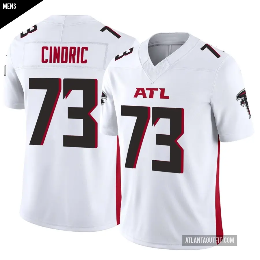 Men's Atlanta Falcons ＃73 Matthew Cindric White Limited Vapor F.U.S.E. Jersey