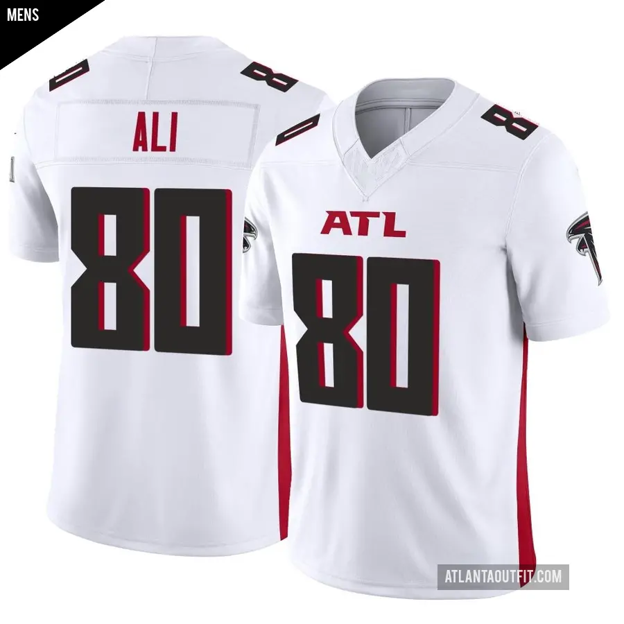 Men's Atlanta Falcons ＃80 Josh Ali White Limited Vapor F.U.S.E. Jersey