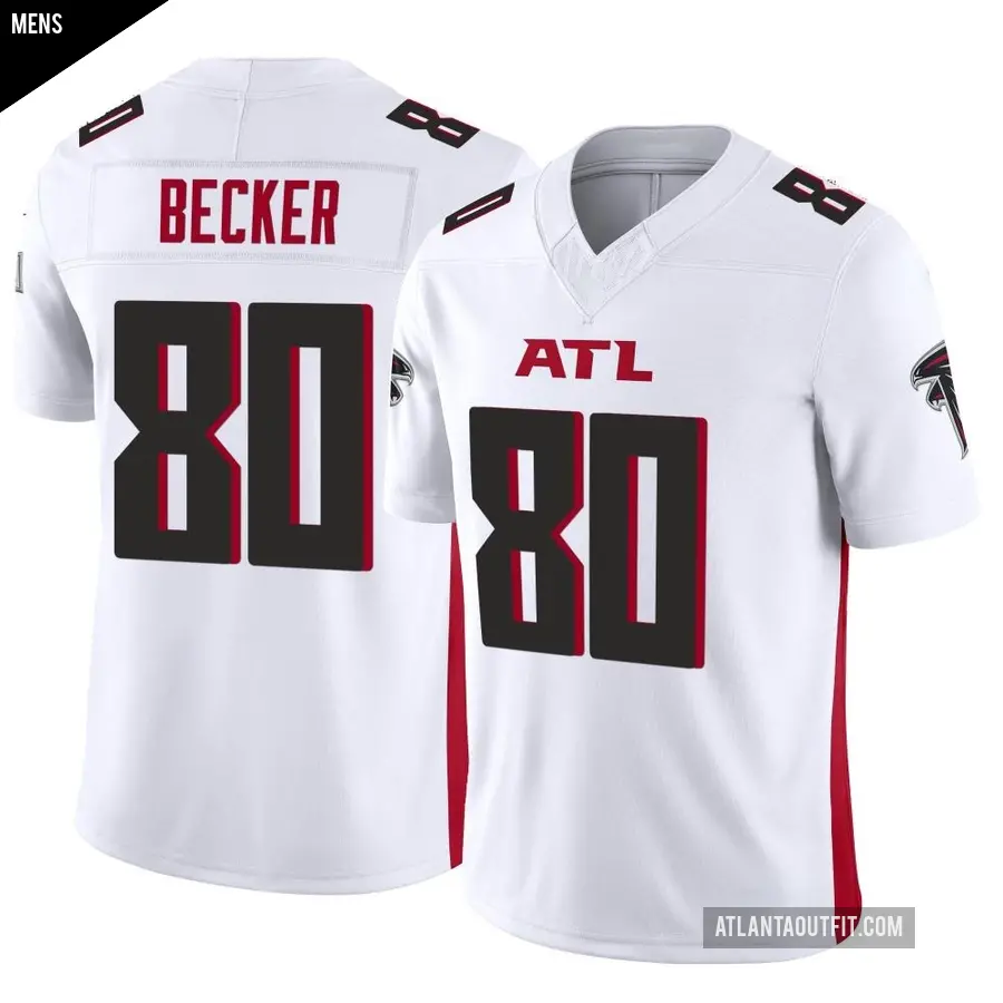 Men's Atlanta Falcons ＃80 Ryan Becker White Limited Vapor F.U.S.E. Jersey