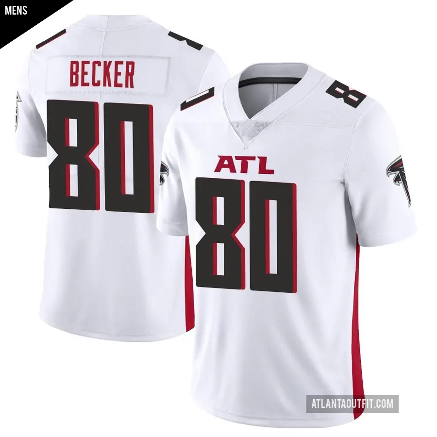 Men's Atlanta Falcons ＃80 Ryan Becker White Limited Vapor Untouchable Jersey