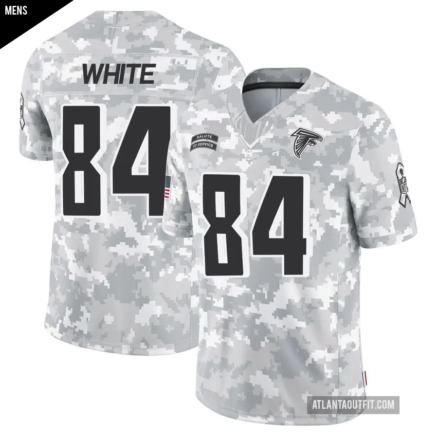 Men's Atlanta Falcons ＃84 Roddy White Arctic Camo Limited 2024 Salute to Service Jersey