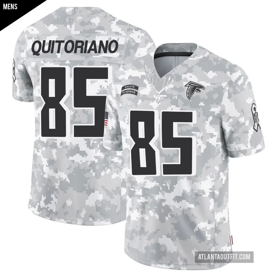 Men's Atlanta Falcons ＃85 Teagan Quitoriano Arctic Camo Limited 2024 Salute to Service Jersey