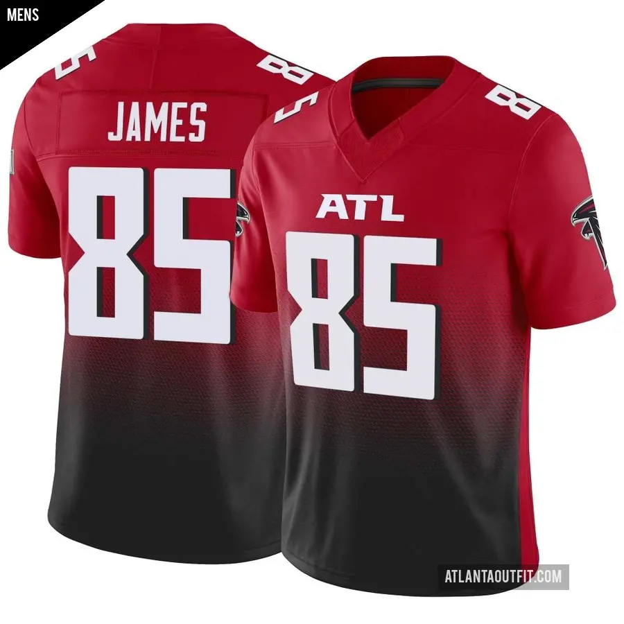 Men's Atlanta Falcons ＃85 Tyshaun James Red Limited Vapor F.U.S.E. Jersey