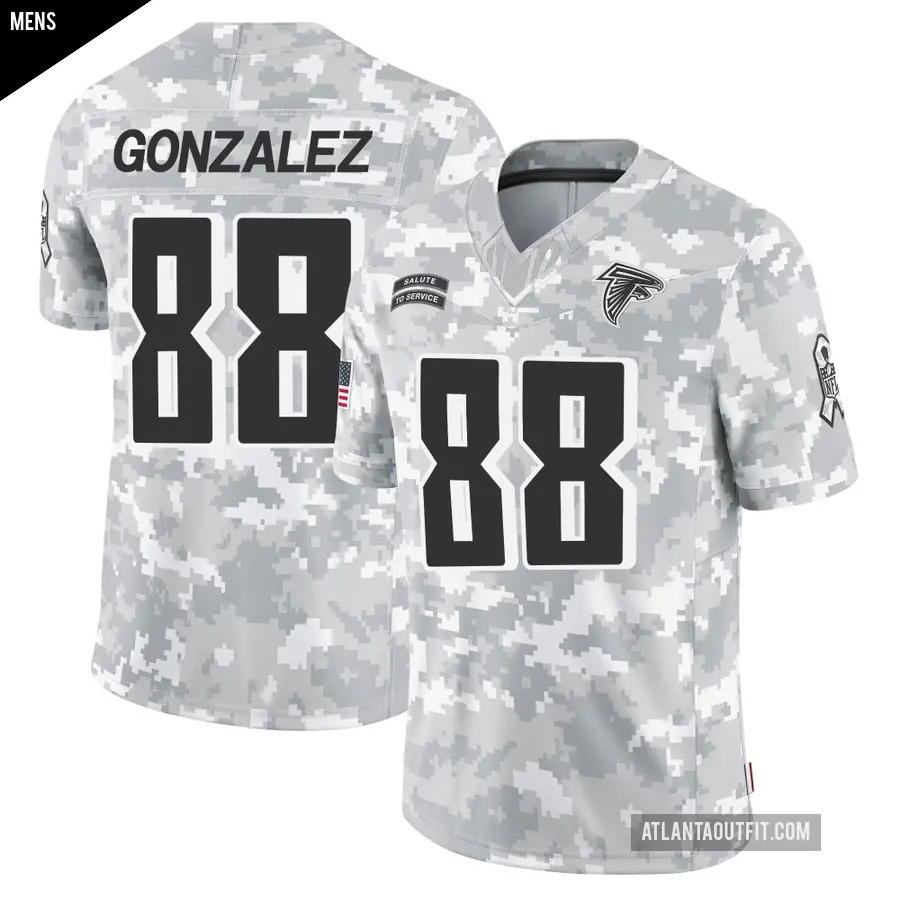 Men's Atlanta Falcons ＃88 Tony Gonzalez Arctic Camo Limited 2024 Salute to Service Jersey