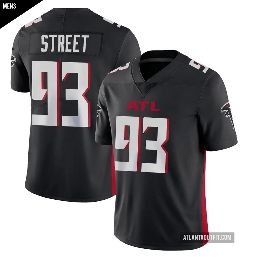 Men's Atlanta Falcons ＃93 Kentavius Street Black Limited Vapor Untouchable Jersey