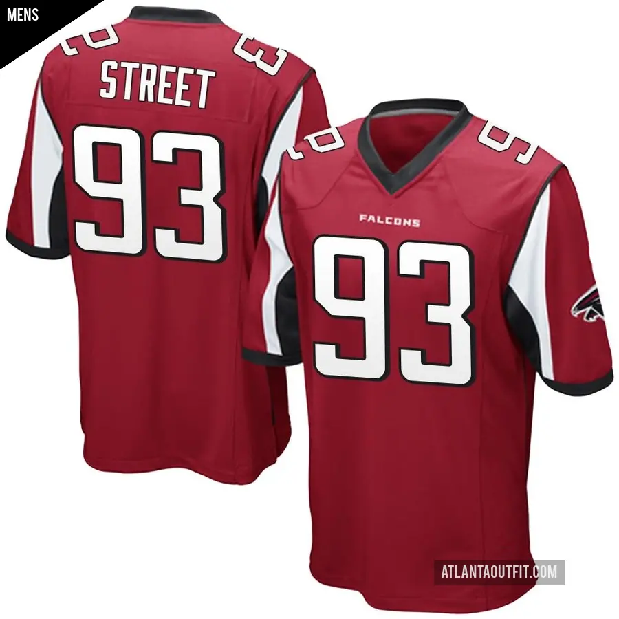 Men's Atlanta Falcons ＃93 Kentavius Street Red Game Team Color Jersey