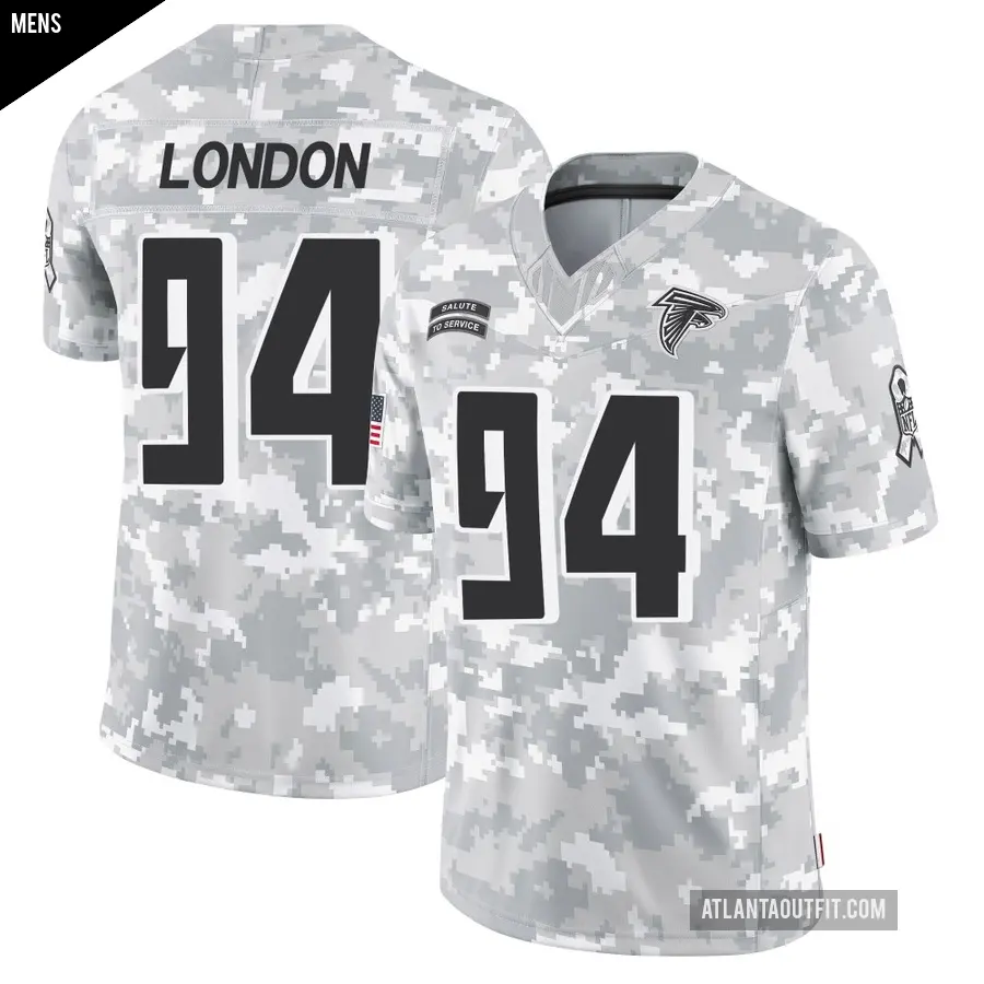 Men's Atlanta Falcons ＃94 LaCale London Arctic Camo Limited 2024 Salute to Service Jersey