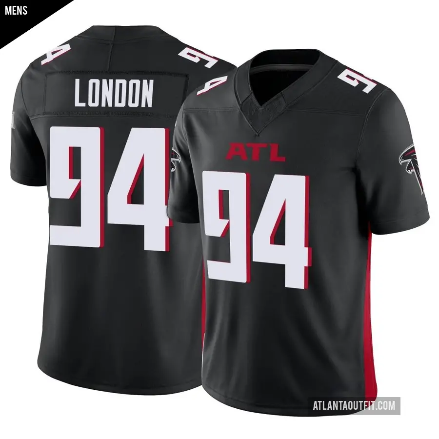 Men's Atlanta Falcons ＃94 LaCale London Black Limited Vapor F.U.S.E. Jersey