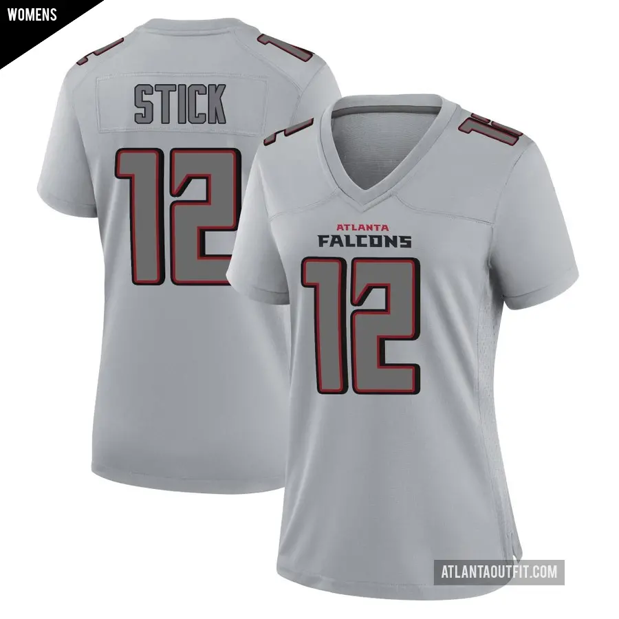 Women's Atlanta Falcons ＃12 Easton Stick Gray Game Atmosphere Fashion Jersey