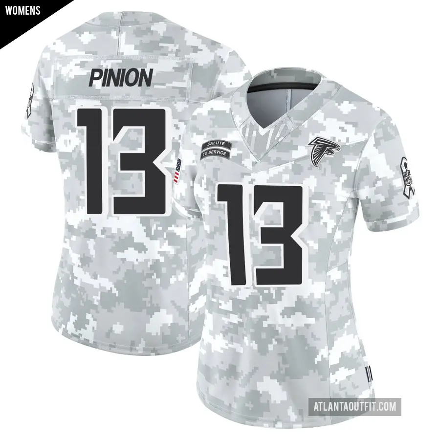 Women's Atlanta Falcons ＃13 Bradley Pinion Arctic Camo Limited 2024 Salute to Service Jersey