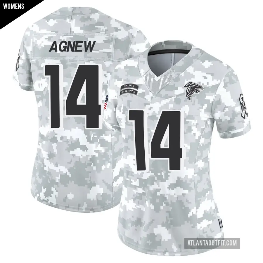 Women's Atlanta Falcons ＃14 Jamal Agnew Arctic Camo Limited 2024 Salute to Service Jersey