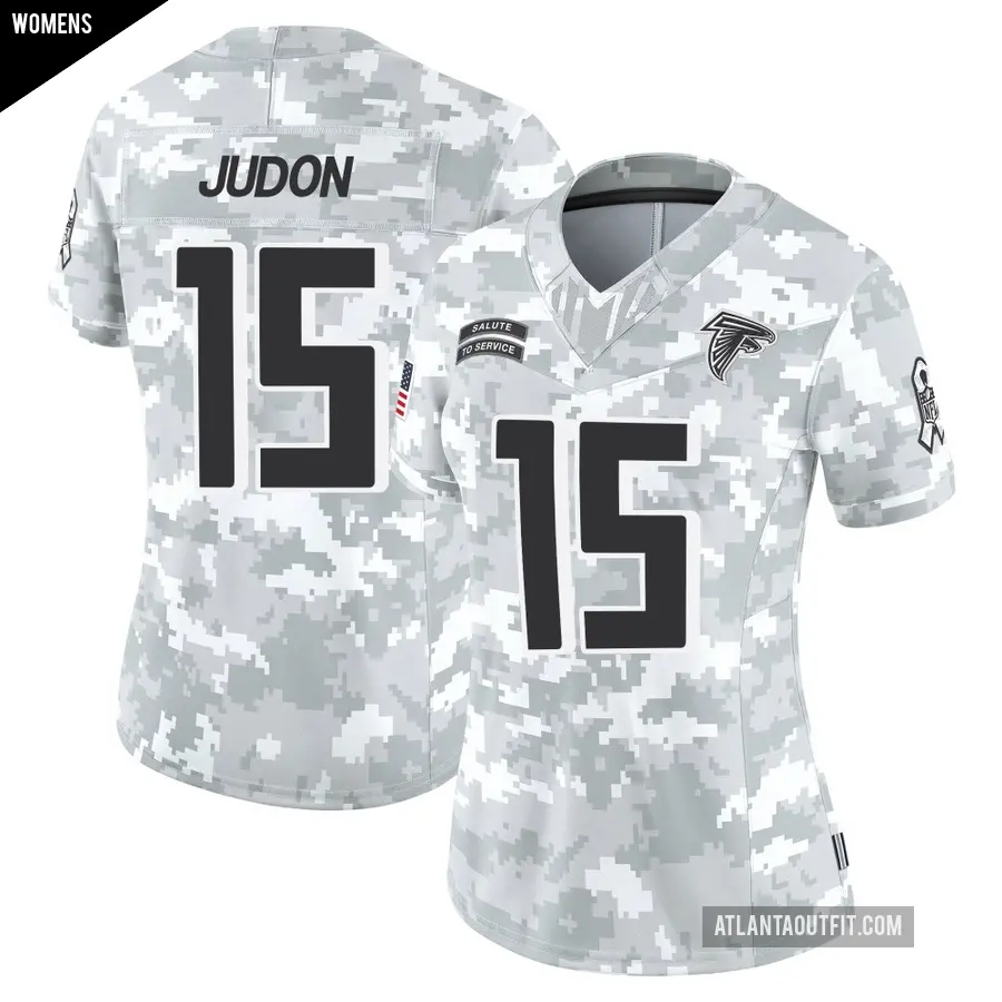 Women's Atlanta Falcons ＃15 Matthew Judon Arctic Camo Limited 2024 Salute to Service Jersey