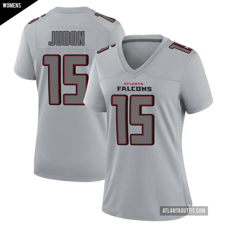 Women's Atlanta Falcons ＃15 Matthew Judon Gray Game Atmosphere Fashion Jersey