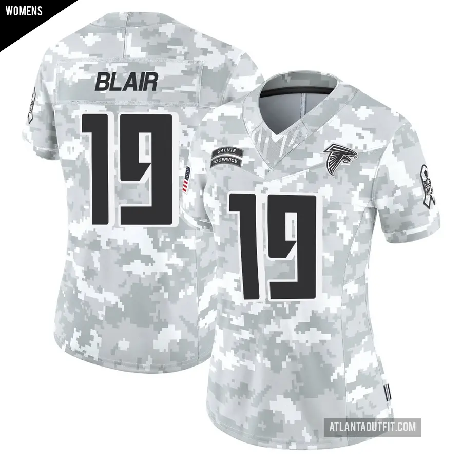 Women's Atlanta Falcons ＃19 Chris Blair Arctic Camo Limited 2024 Salute to Service Jersey