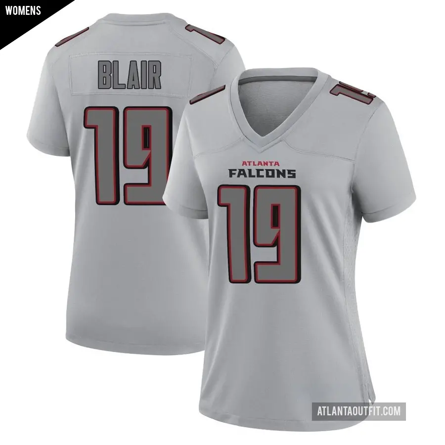 Women's Atlanta Falcons ＃19 Chris Blair Gray Game Atmosphere Fashion Jersey