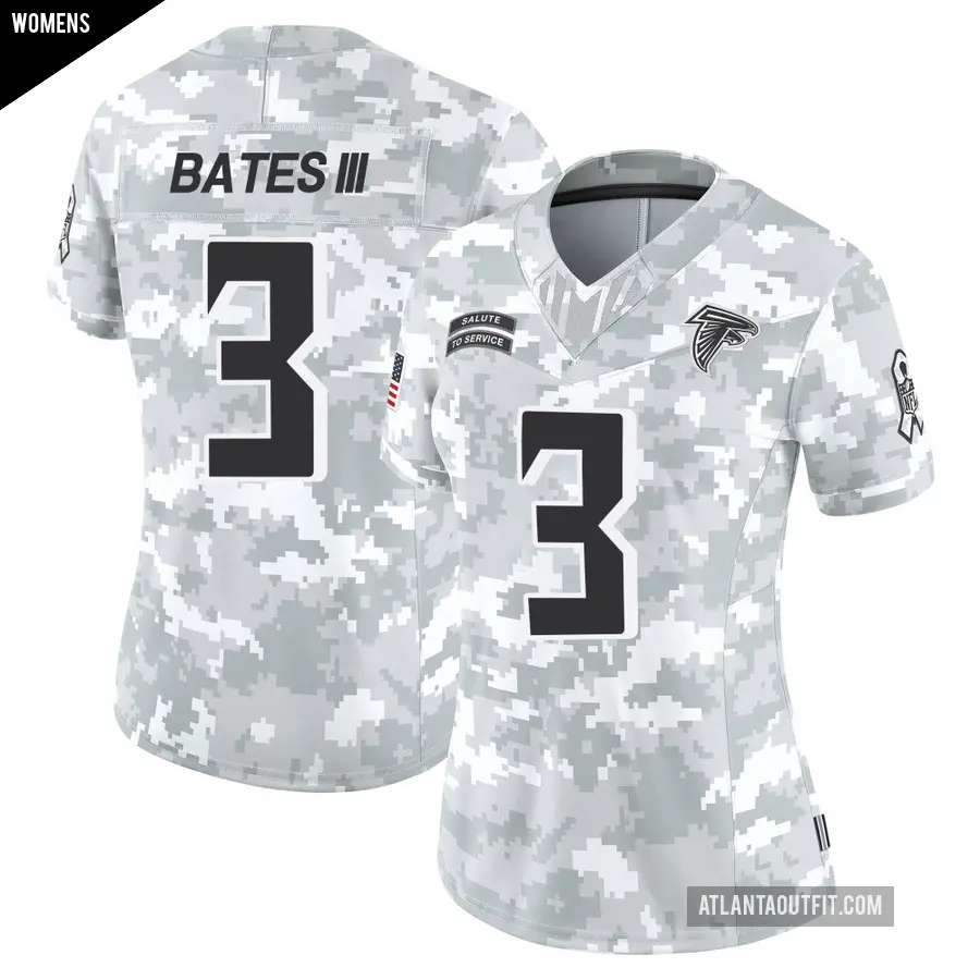Women's Atlanta Falcons ＃3 Jessie Bates III Arctic Camo Limited 2024 Salute to Service Jersey