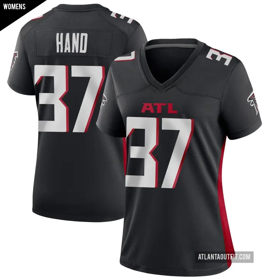 Women's Atlanta Falcons ＃37 Harrison Hand Black Game Alternate Jersey