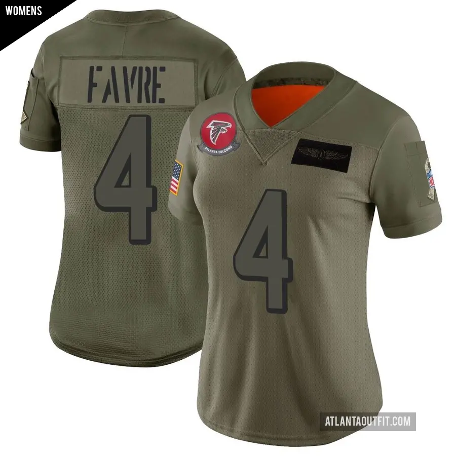Women's Atlanta Falcons ＃4 Brett Favre Camo Limited 2019 Salute to Service Jersey