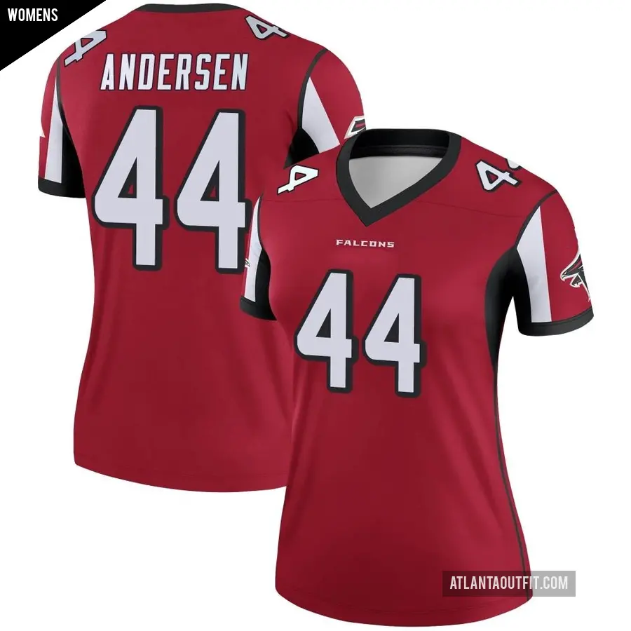 Women's Atlanta Falcons ＃44 Troy Andersen Red Legend Jersey