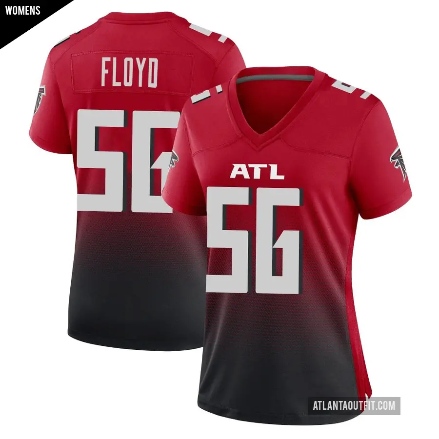 Women's Atlanta Falcons ＃56 Leonard Floyd Red Game 2nd Alternate Jersey