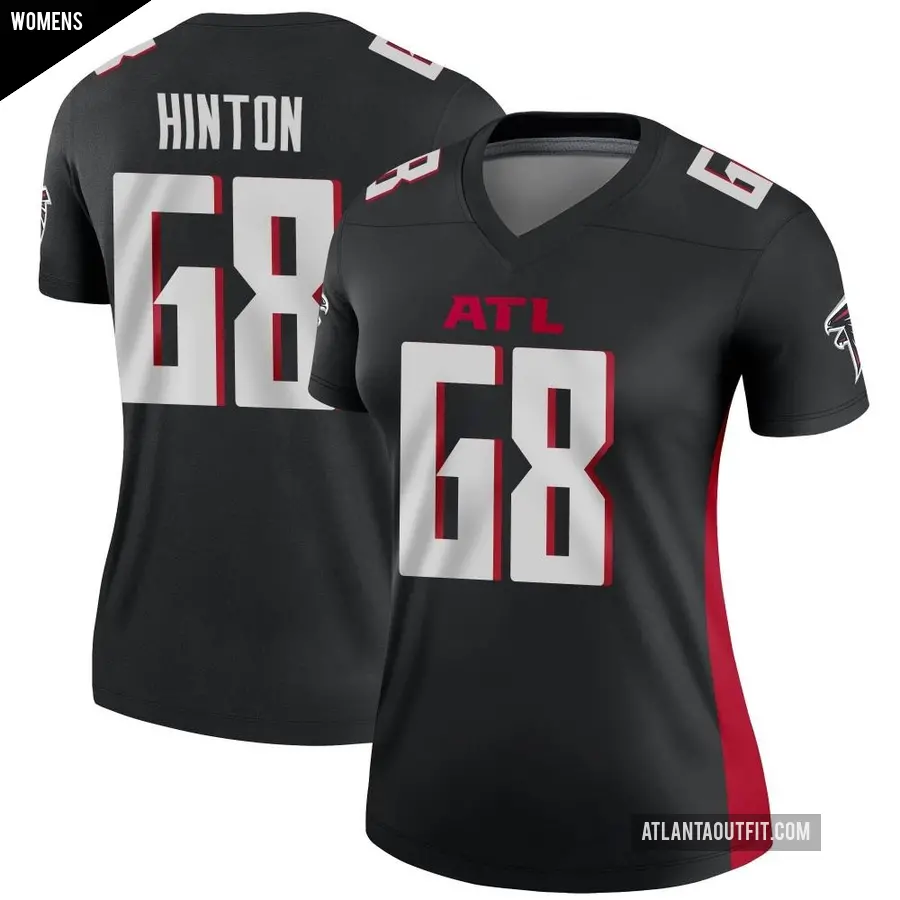 Women's Atlanta Falcons ＃68 Kyle Hinton Black Legend Jersey