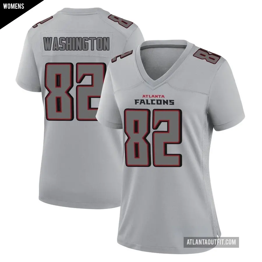 Women's Atlanta Falcons ＃82 Casey Washington Gray Game Atmosphere Fashion Jersey