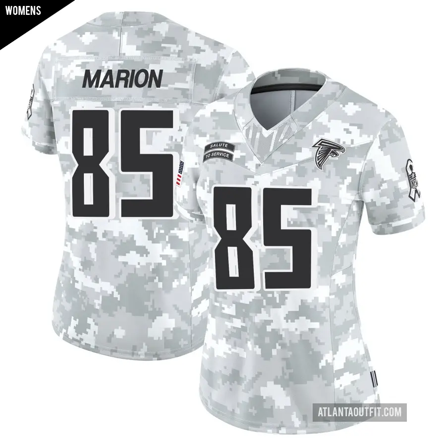 Women's Atlanta Falcons ＃85 Keelan Marion Arctic Camo Limited 2024 Salute to Service Jersey