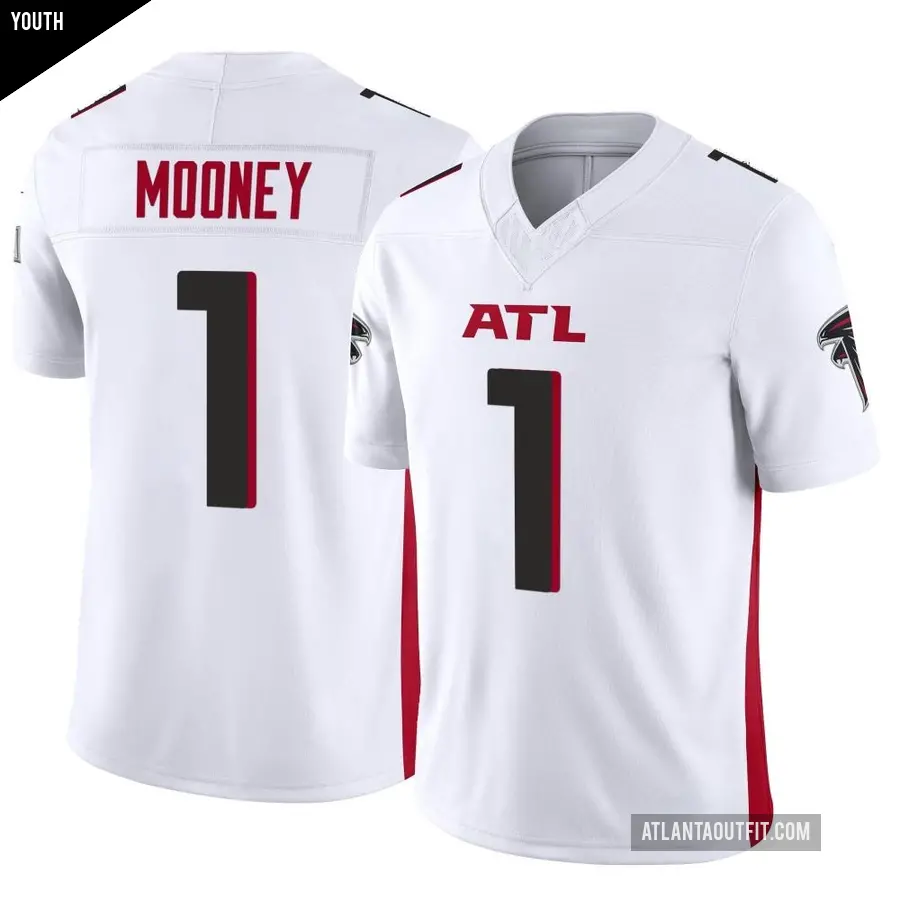 Youth Atlanta Falcons ＃1 Darnell Mooney White Limited Vapor F.U.S.E. Jersey