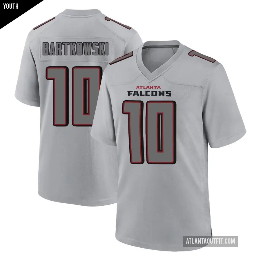 Youth Atlanta Falcons ＃10 Steve Bartkowski Gray Game Atmosphere Fashion Jersey