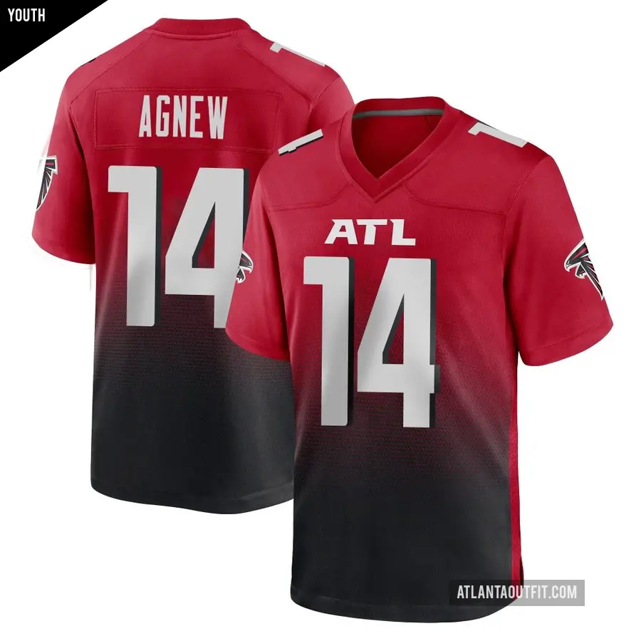 Youth Atlanta Falcons ＃14 Jamal Agnew Red Game 2nd Alternate Jersey