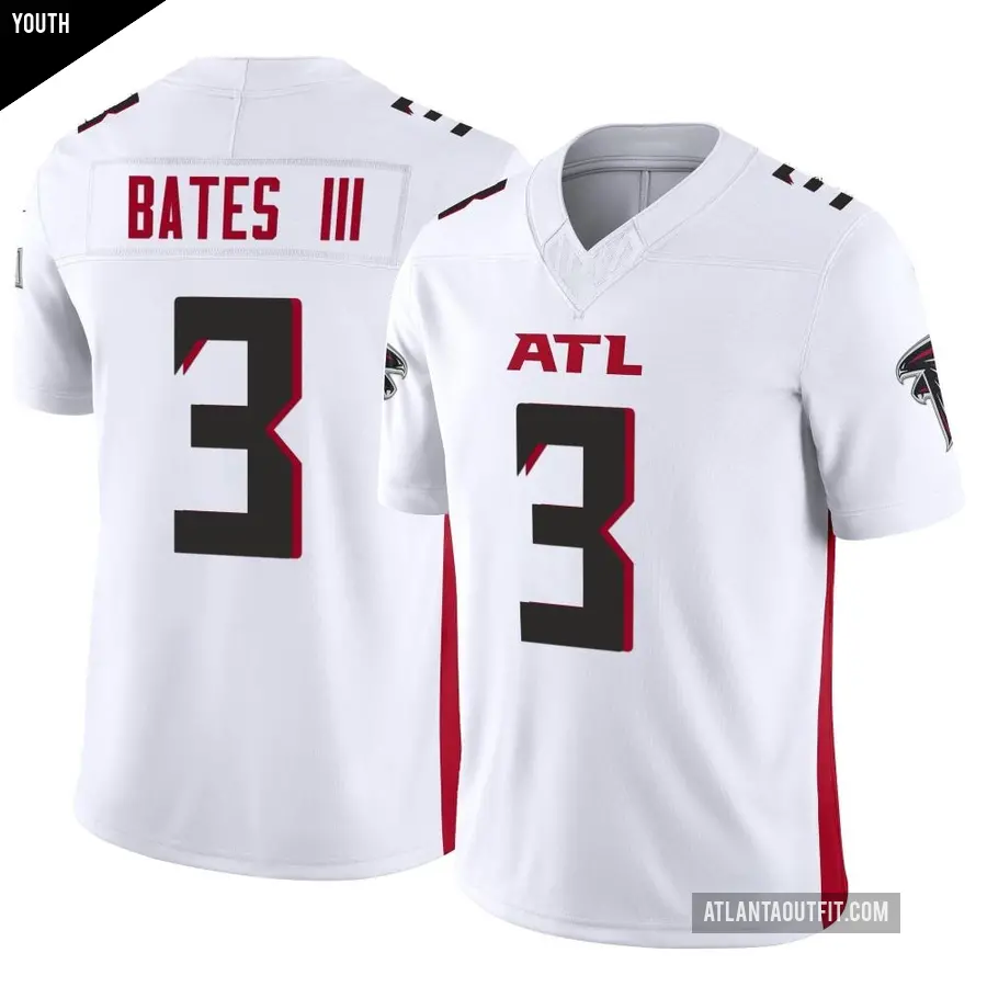Youth Atlanta Falcons ＃3 Jessie Bates III White Limited Vapor F.U.S.E. Jersey
